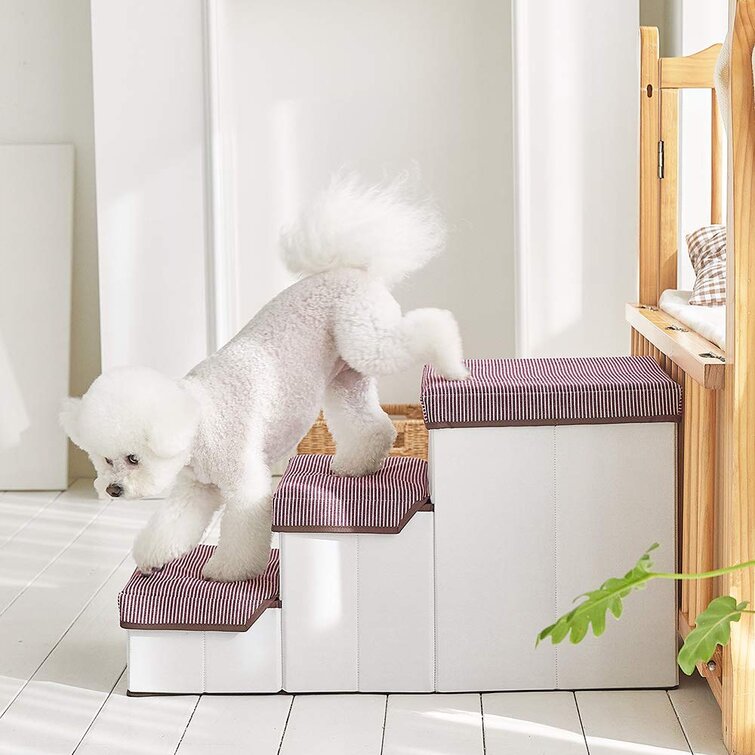 Tucker Murphy™ Pet Foldable Dog Stairs, Non-Slip Wooden Dog Ramp
